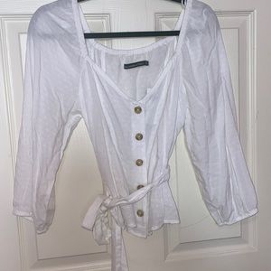 A&F White Blouse
